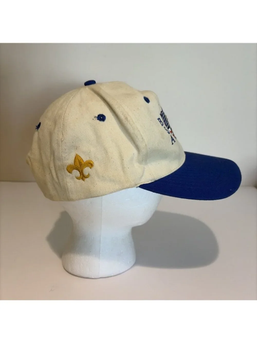 Vintage Boy Scouts BSA Snap Back Hat Cap Mens One Size Embroidered Flag 1990s